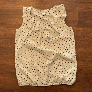 LOFT Cream Polka Dot Blouse